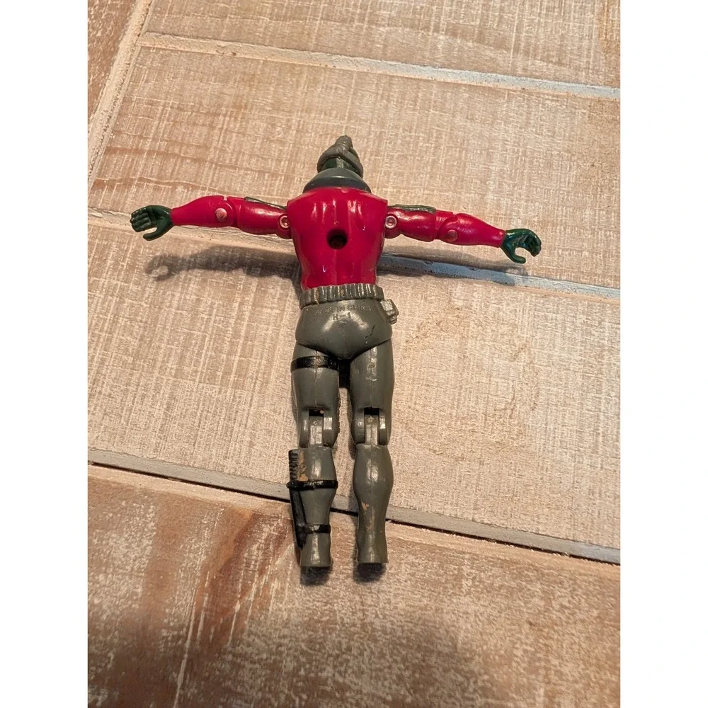 Vintage‎ GI Joe Style Action Figure Red Grey Green Pilot Astronaut 1990s Toy